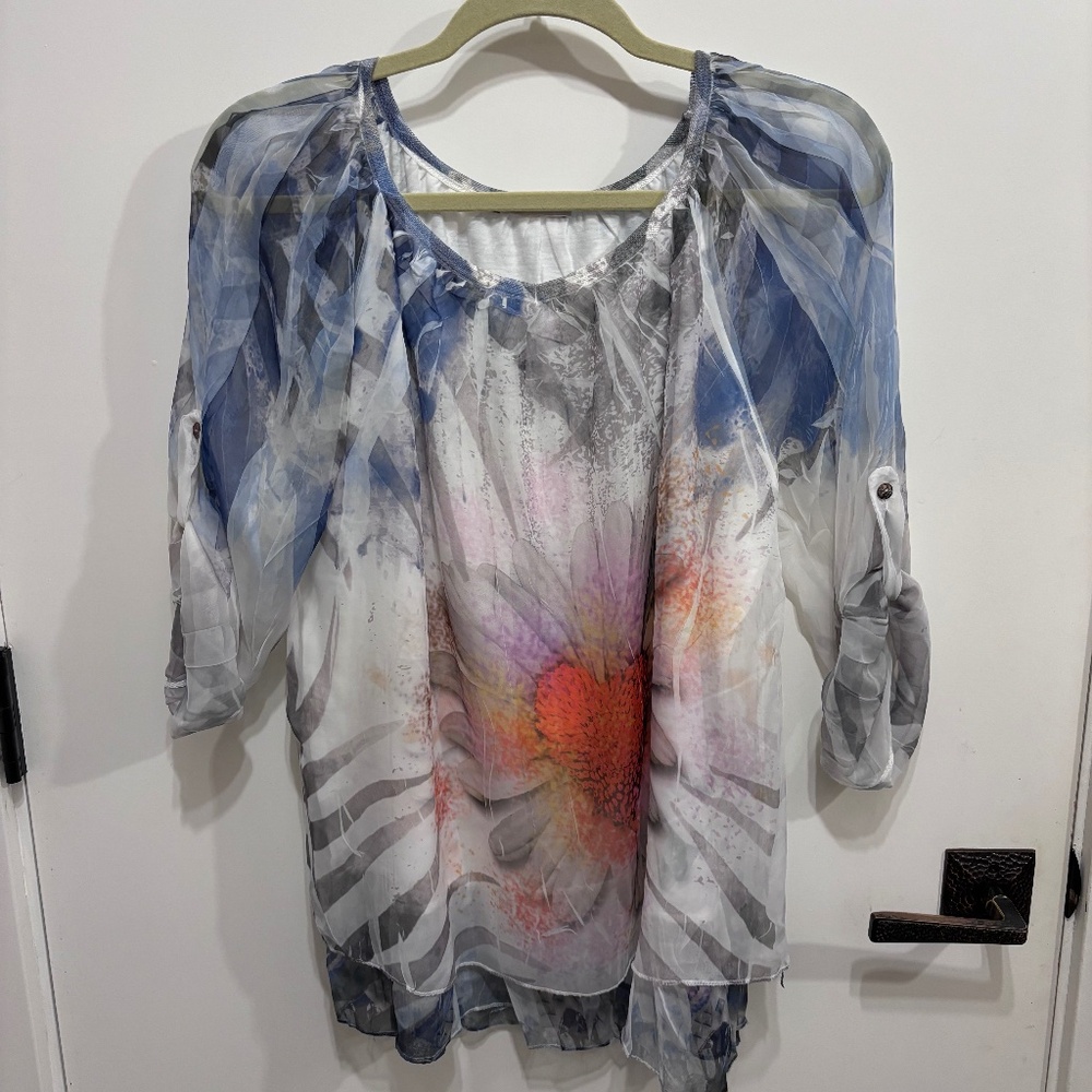 M Made in Italy layered blouse-size M